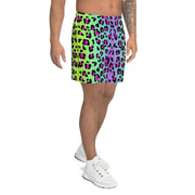 Electric Leopard Print  - Men's Athletic Long Shorts
