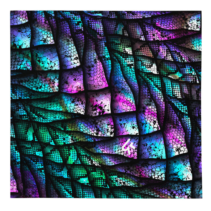 All-over print bandana - Dragon Blue/Purple  - Party Animals