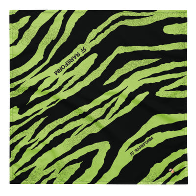 All-over print bandana - Tiger - Black/Green - Party Animals