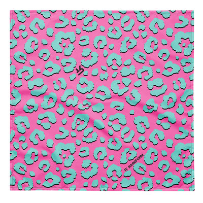 All-over print bandana - Jaguar - Pink/Blue  - Party Animals