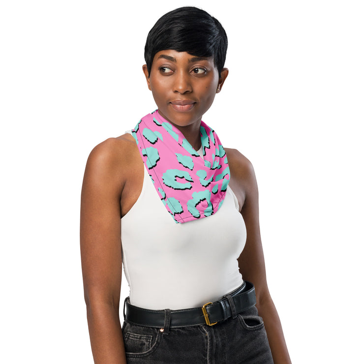 All-over print bandana - Jaguar - Pink/Blue  - Party Animals