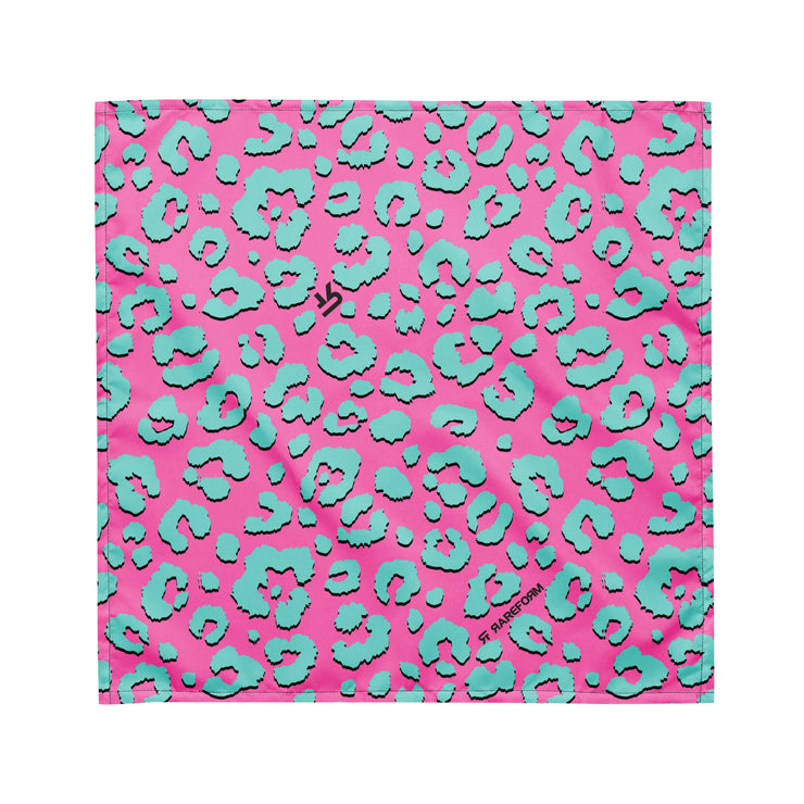 All-over print bandana - Jaguar - Pink/Blue  - Party Animals