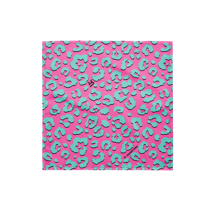 All-over print bandana - Jaguar - Pink/Blue  - Party Animals