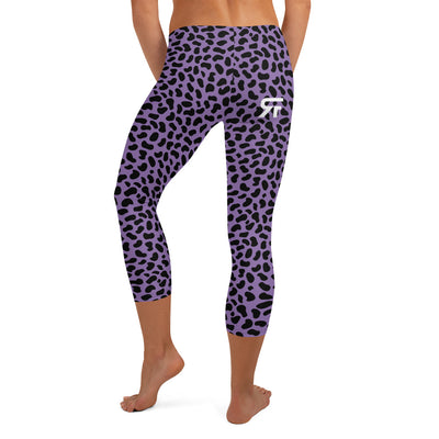 Capri Leggings - Leopard Purple - Party Animals