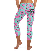 Capri Leggings - Jaguar Blue/ Pink - Party Animals