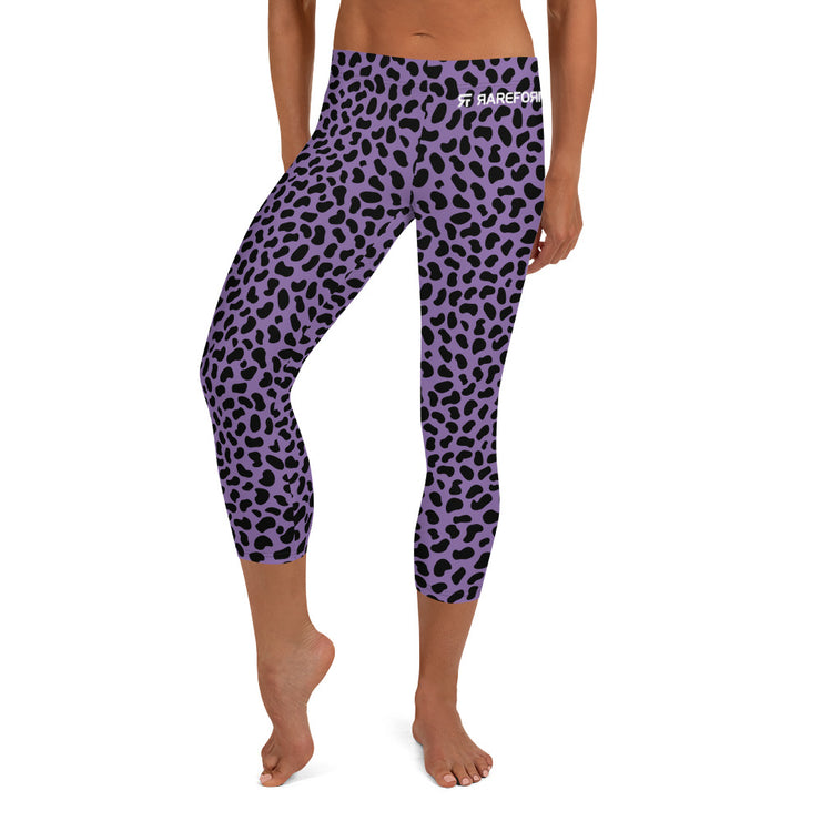 Capri Leggings - Leopard Purple - Party Animals