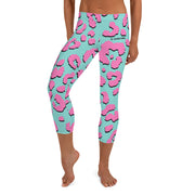 Capri Leggings - Jaguar Blue/ Pink - Party Animals