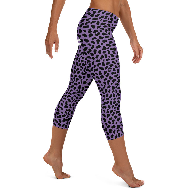 Capri Leggings - Leopard Purple - Party Animals