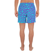 Men's Recycled Athletic Shorts - Elephunk - Blue/Purple