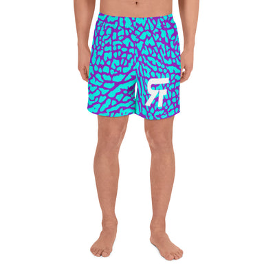 Men's Recycled Athletic Shorts - Elephunk - Blue/Purple