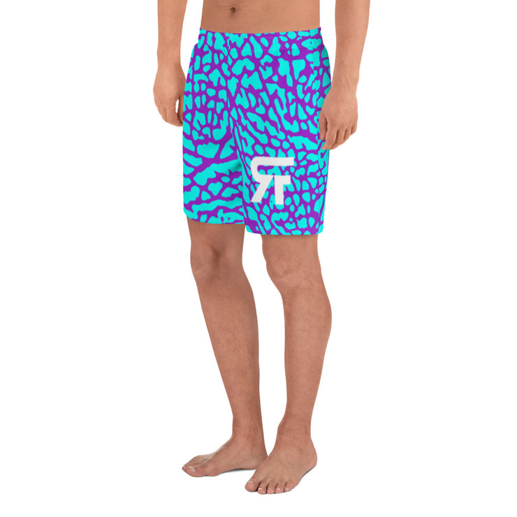 Men's Recycled Athletic Shorts - Elephunk - Blue/Purple