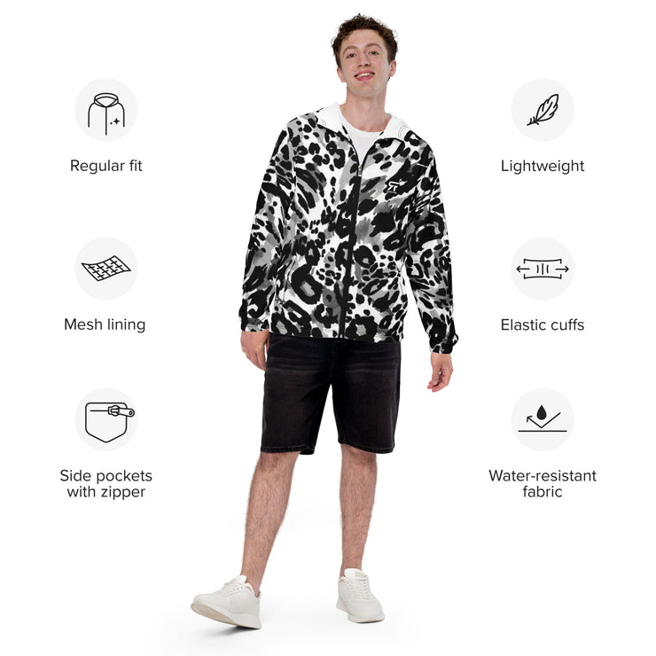 Men’s windbreaker - Snow Leopard - Party Animals