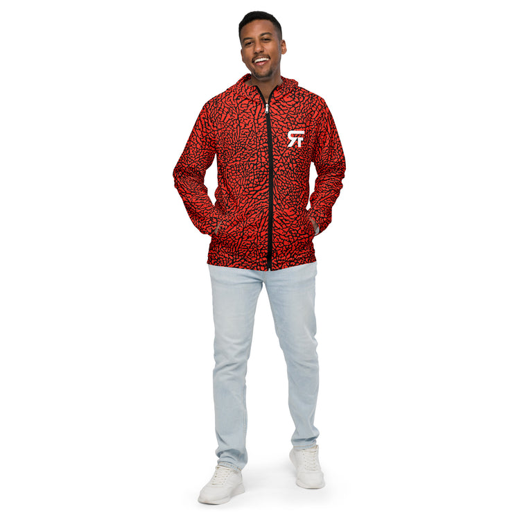 Men’s windbreaker - Elephunk - Red/Black - Party Animals