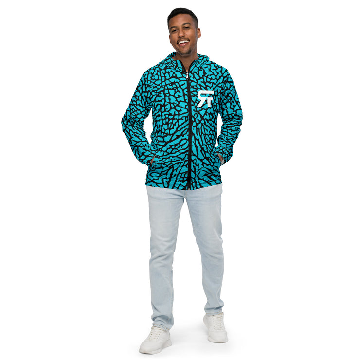 Men’s windbreaker - Elephunk - Teal/Black - Party Animals