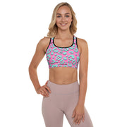 Padded Sports Bra - Jaguar - Pink/Blue - Party Animals