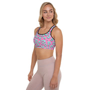 Padded Sports Bra - Jaguar - Pink/Blue - Party Animals