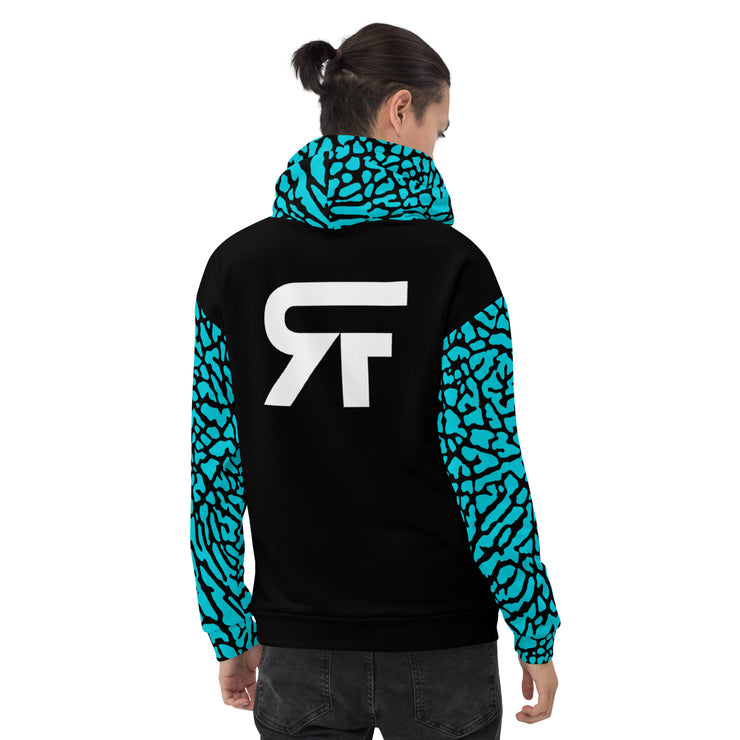 Unisex Hoodie - Elephunk - Blue/Black - Party Animals