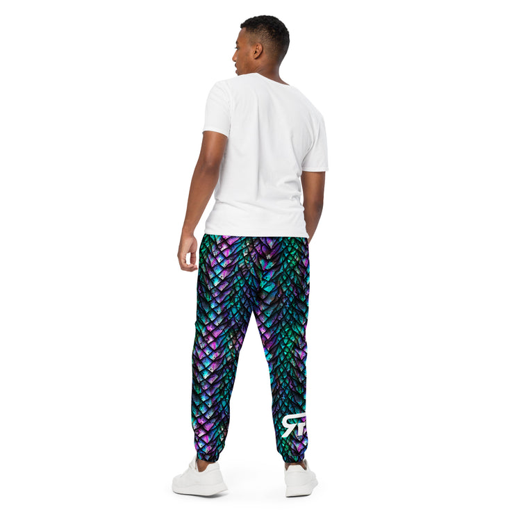 Unisex track pants - Dragon - Blue/Purple - Party Animals
