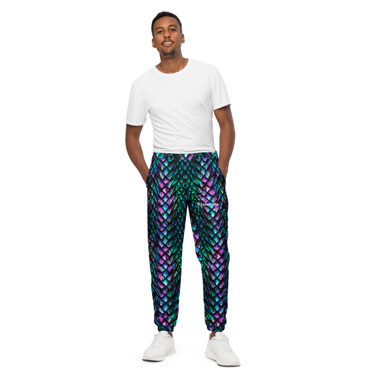 Unisex track pants - Dragon - Blue/Purple - Party Animals