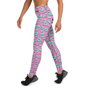 Yoga Leggings - Jaguar - Pink/Blue - Party Animals