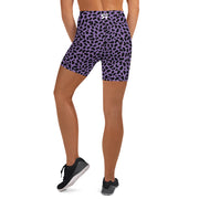 Yoga Shorts - Leopard Print - Purple - Party Animals