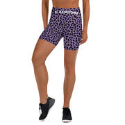 Yoga Shorts - Leopard Print - Purple - Party Animals