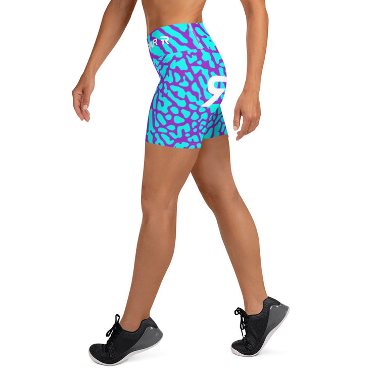 Yoga Shorts - Elephunk- Blue/Purple - Party Animals