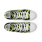 Men’s high top canvas shoes - Tiger - Black/Green - Party Animals