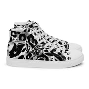 Men’s high top canvas shoes - Snow Leopard - Party Animals