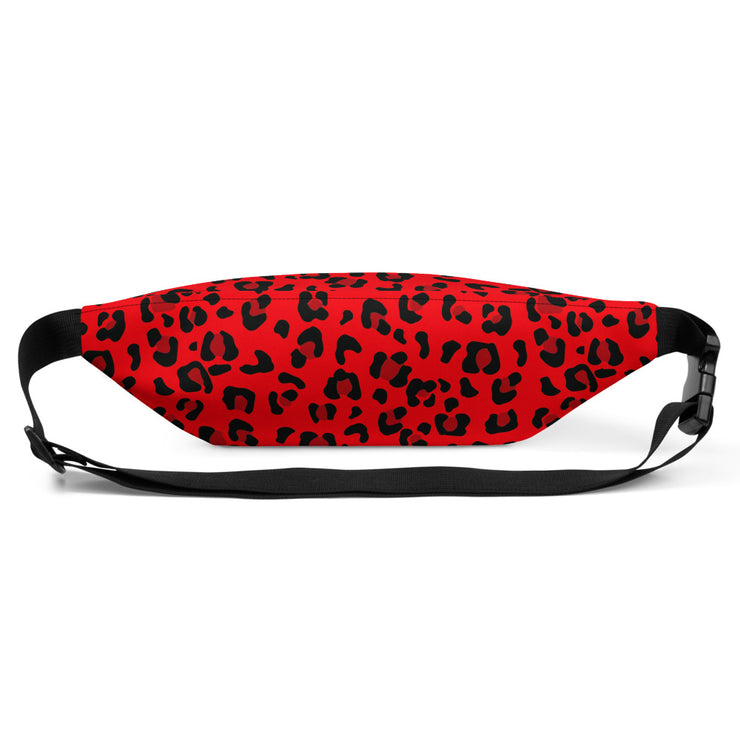 Fanny Pack - Red & Black Leopard Print