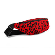 Fanny Pack - Red & Black Leopard Print