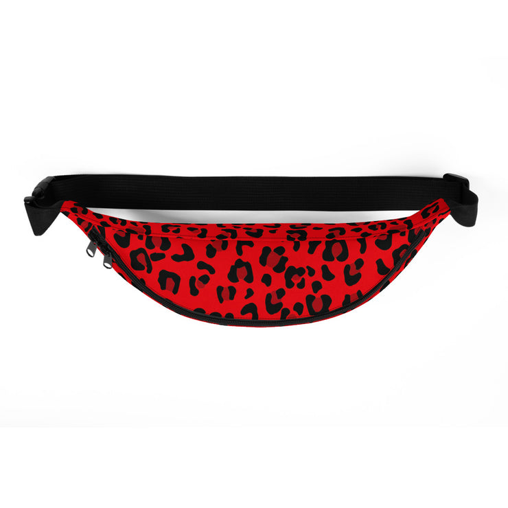 Fanny Pack - Red & Black Leopard Print