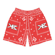 King Benz - Red- Men's Athletic Long Shorts