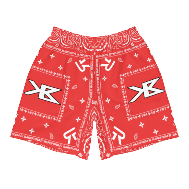 King Benz - Red- Men's Athletic Long Shorts