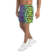 Electric Leopard Print  - Men's Athletic Long Shorts