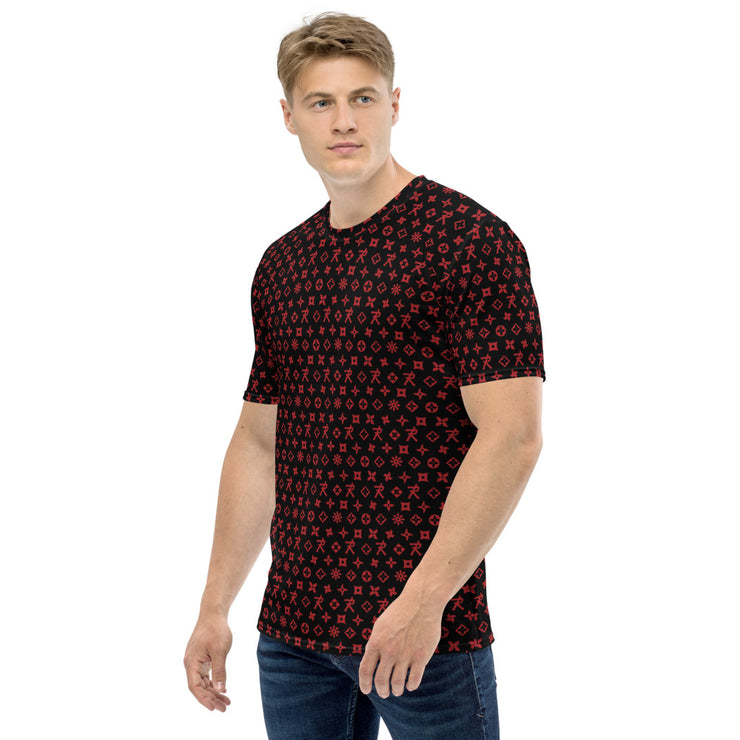 Men's T-shirt Ninja Star - All Over print Black/Red