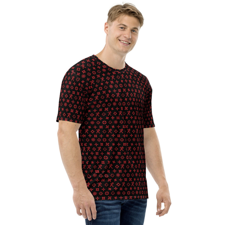 Men's T-shirt Ninja Star - All Over print Black/Red