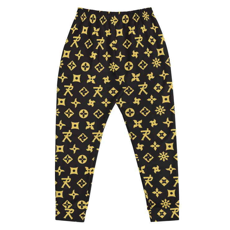 Men's Joggers Ninja Star - All Over Print Blk/Gold