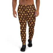 Men's Joggers Ninja Star - All Over print Brown/Gold