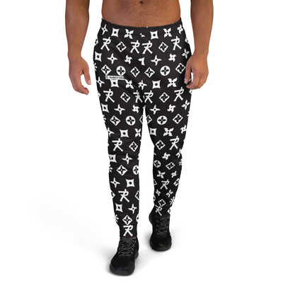 Men's Ninja Star - All over print Joggers Black/White