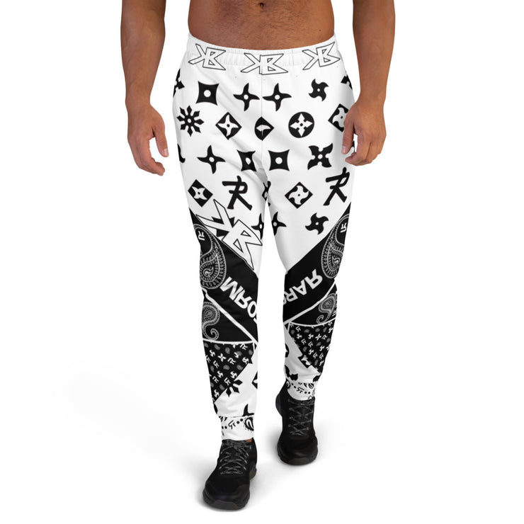 King Benz  - Men's Joggers White / Black