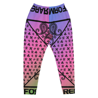 Men's Joggers - Ninja Paisley - Green/Pink/Purple Gradient