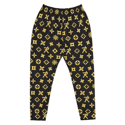 Men's Joggers Ninja Star - All Over Print Blk/Gold