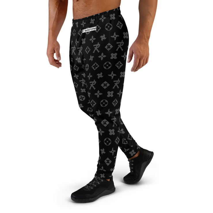 Men's Joggers Ninja Star - All Over print Black/Grey