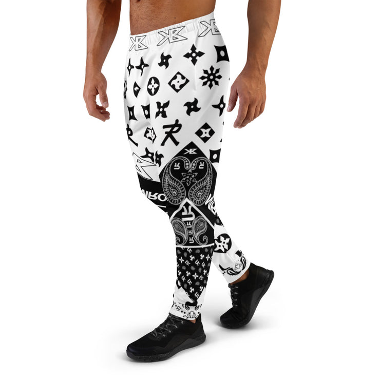 King Benz  - Men's Joggers White / Black