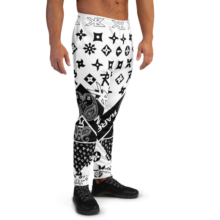 King Benz  - Men's Joggers White / Black