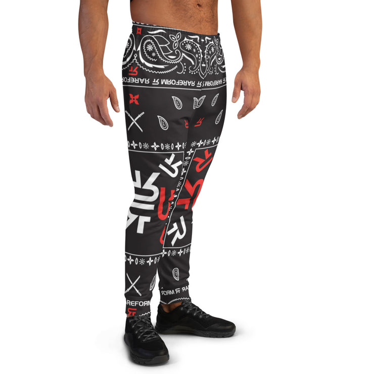 Men's Joggers - Ninja Paisley - Blk/Red