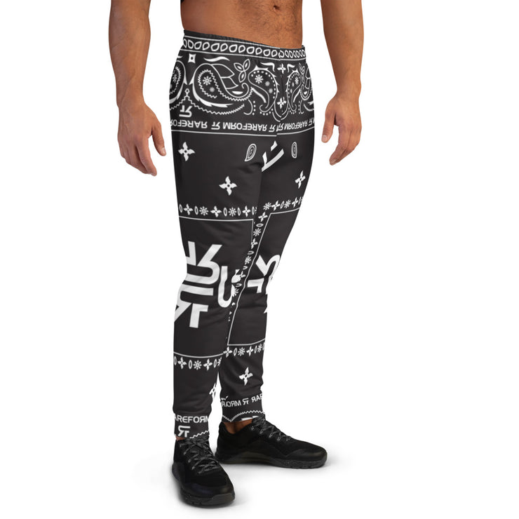 Men's Joggers - Ninja Paisley Blk/W