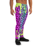 Men's Joggers - Electric Leopard Print Drip