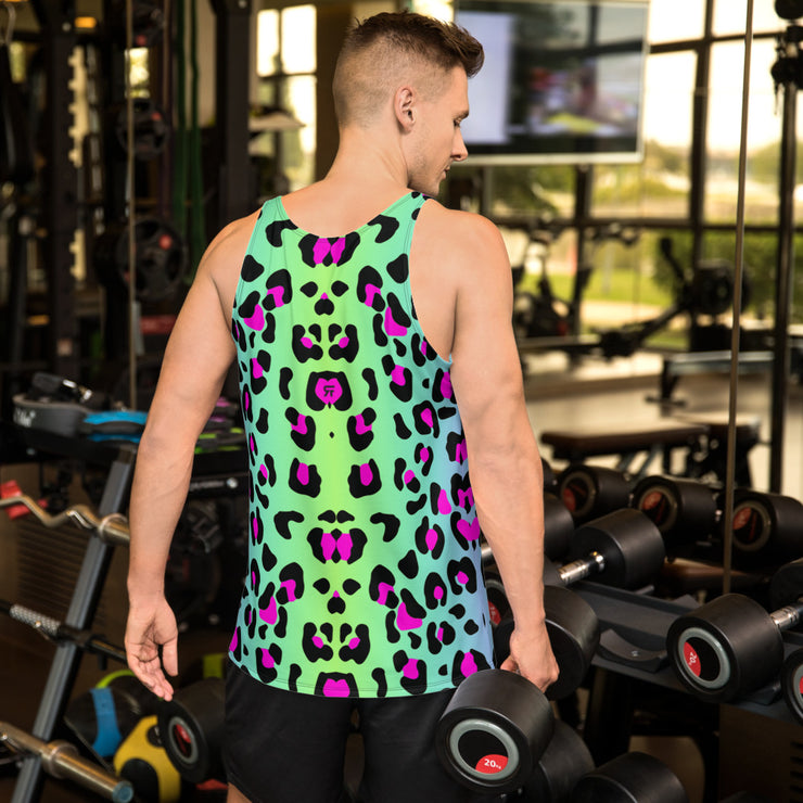 Electric Leopard Print - Unisex Tank Top